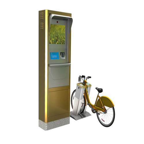 Kiosk za najam bicikala za samoposluživanje na otvorenom
