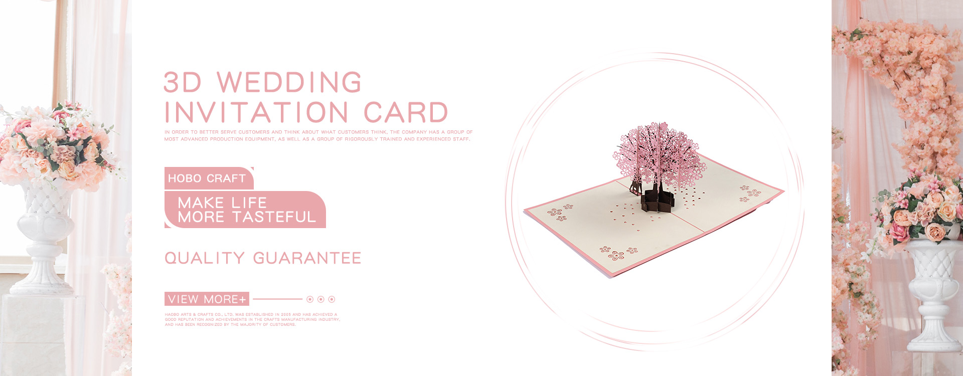 Carte d'invitation de mariage 3D