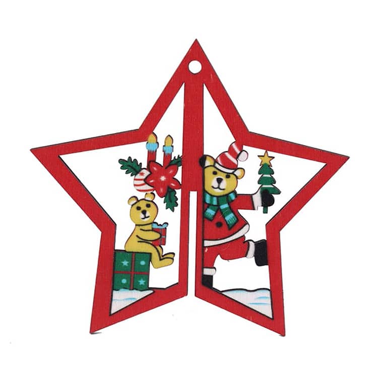 Applique motivo intagliato albero di Natale