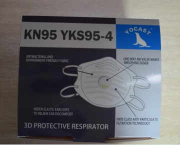 (3D Protective Respirator Disposable with one-way valve KN95 YKS95-4)(non-medical)
