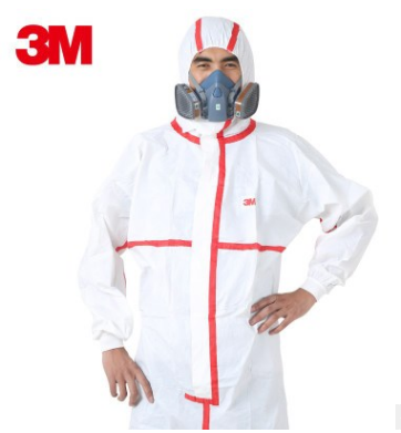 3M 4565 white hooded red rubber strip integrated protective clothing (type 4,5 & Protection)
