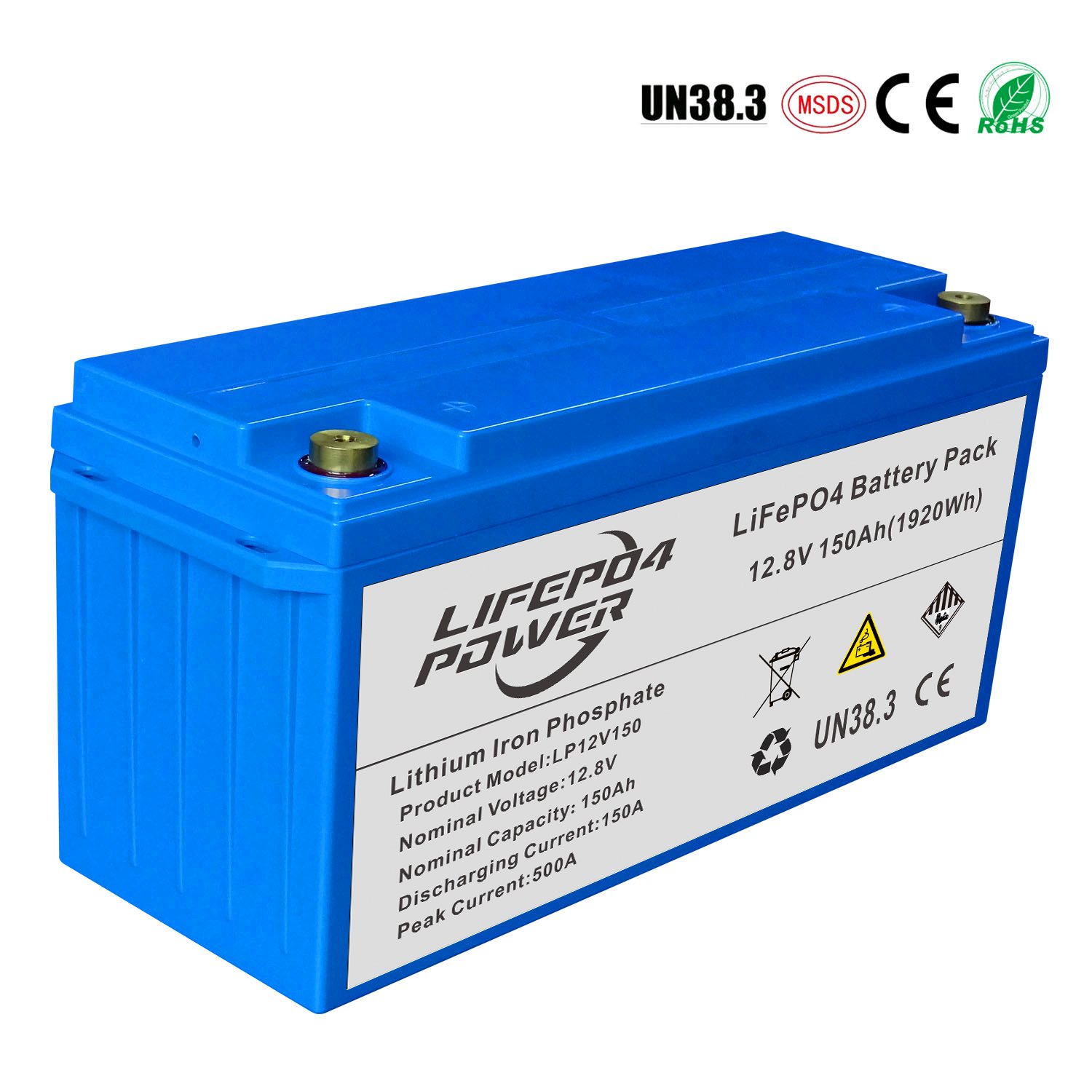 Lithium-ferrofosfaatbatterij 12V 150Ah
