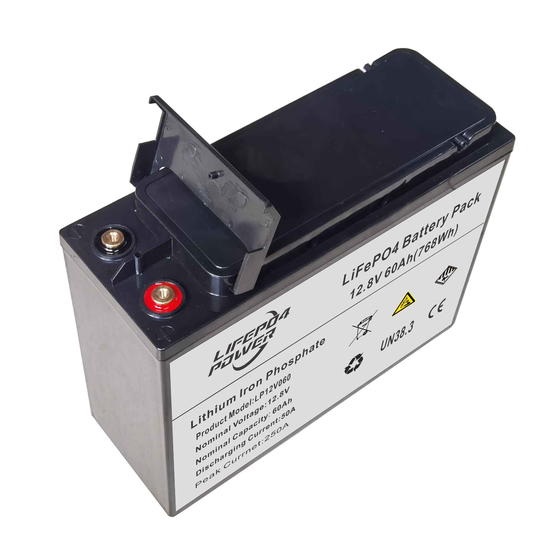 Lithium-ijzerfosfaatbatterij 12,8 V 60 Ah