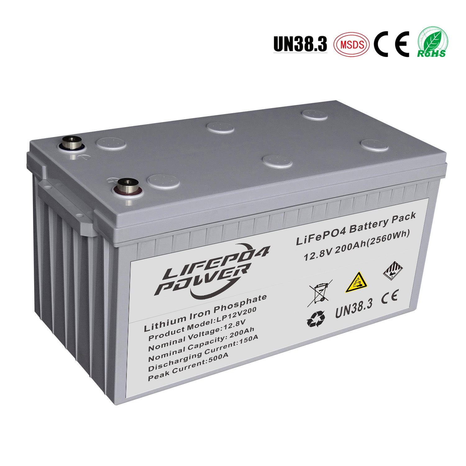 Litiumjernfosfatbatteri 12V 200Ah
