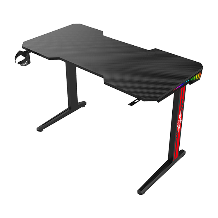 Rgb Gaming Desk E-sports Computer Gaming Table Pc Black Gamer Desk With LED Symphony Ambient Light