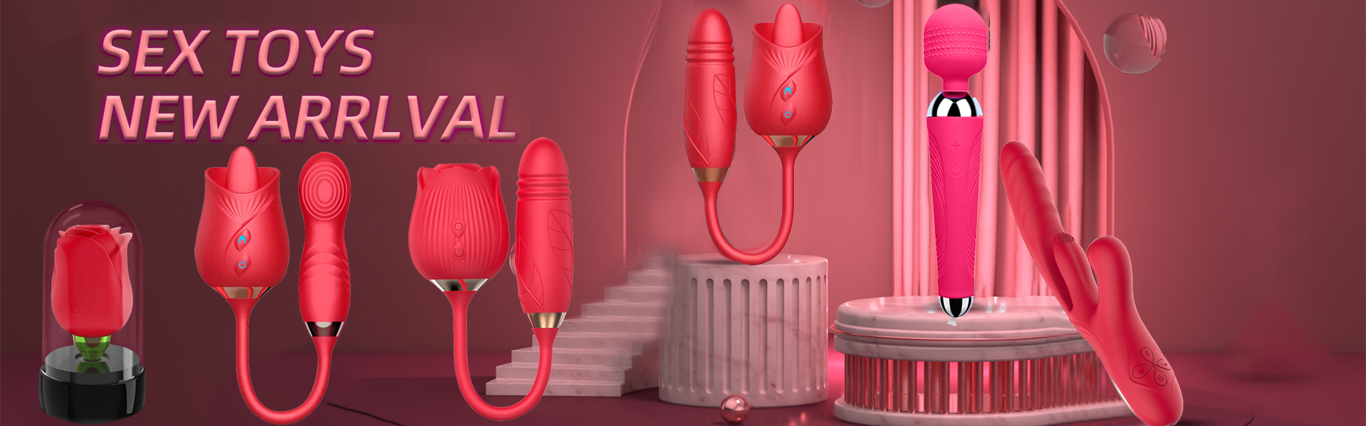 Rechargeable waterproof  silicone vibrator
