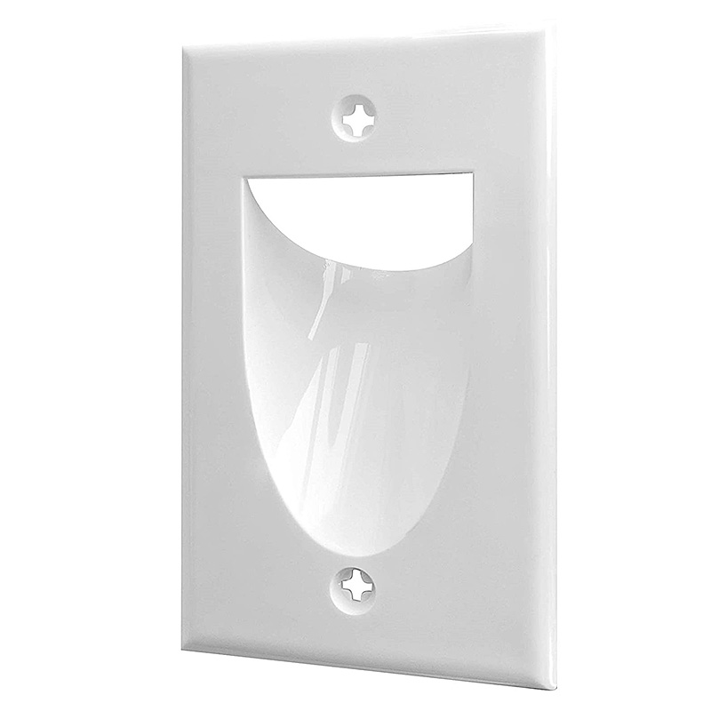 I-1-Gang Recessed Cable Plate