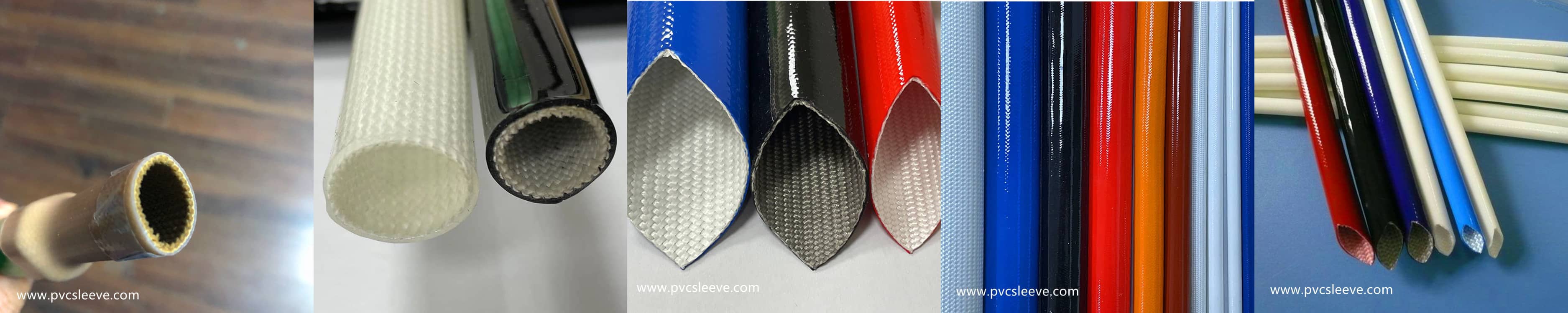 Inner fiber and outer rubber fiberglass sleeving
