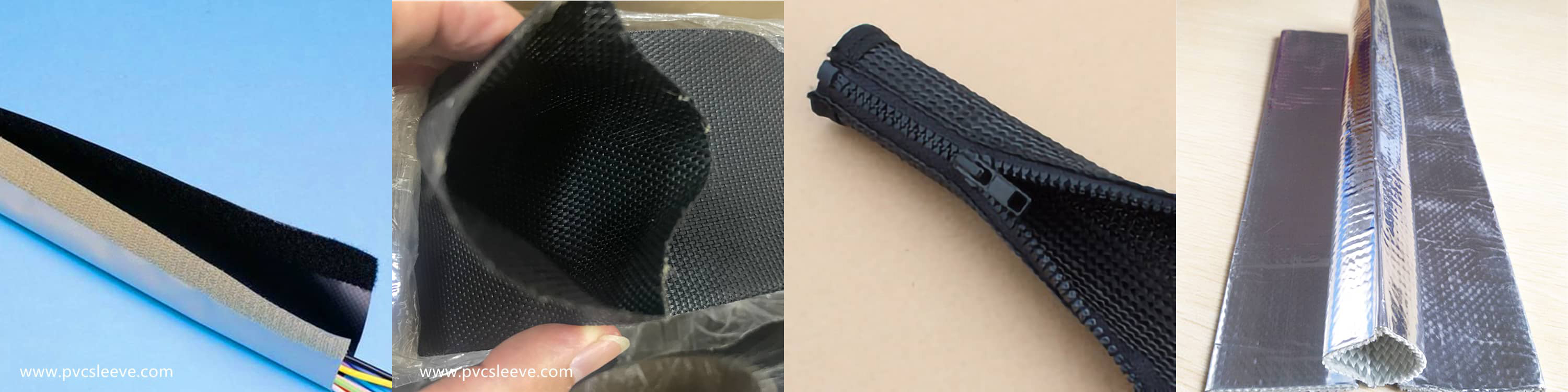 Zipper shielding self-winding braided sleeve